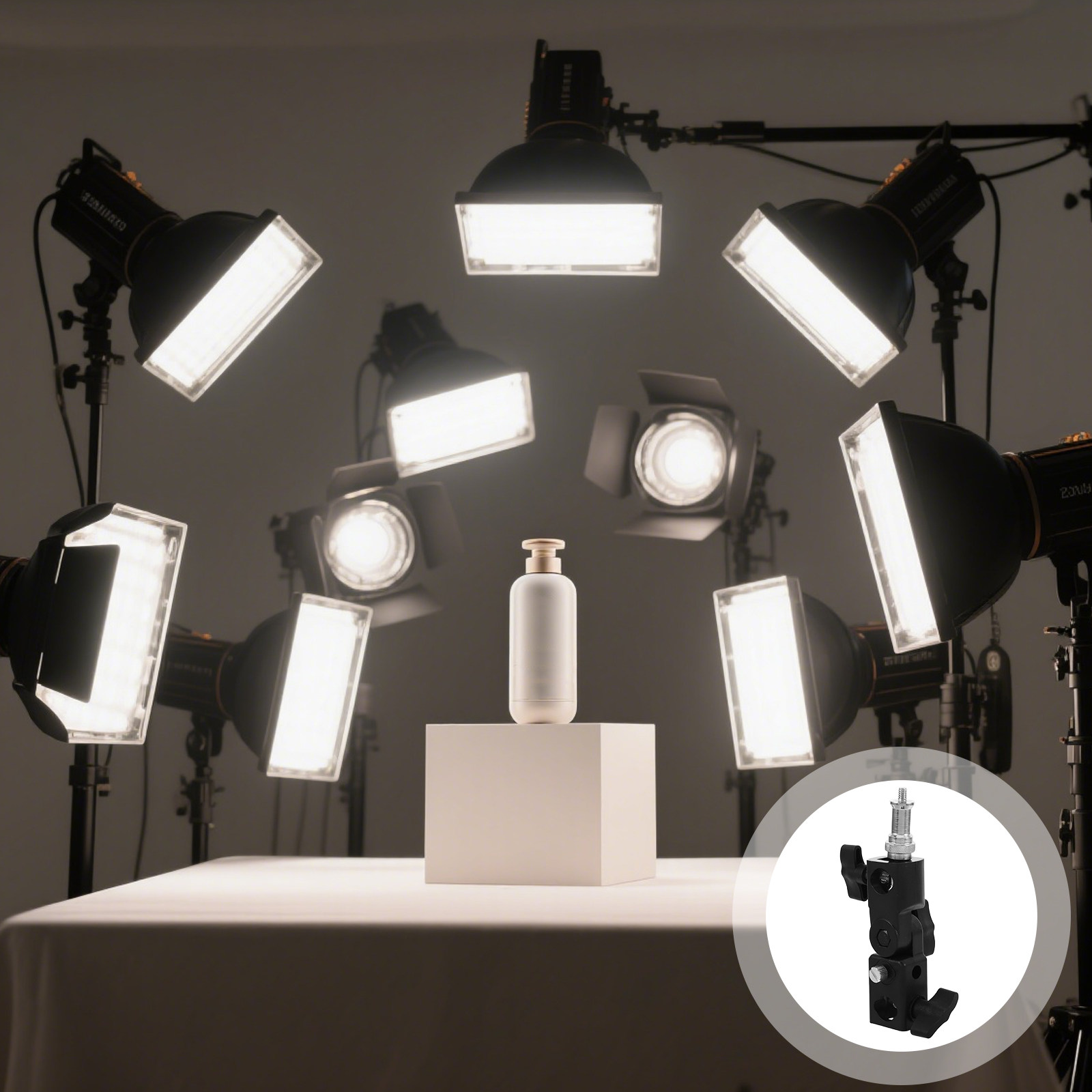 Photography Lighting Umbrella - Adjustable Umbrella Mount Holder Camera Flash