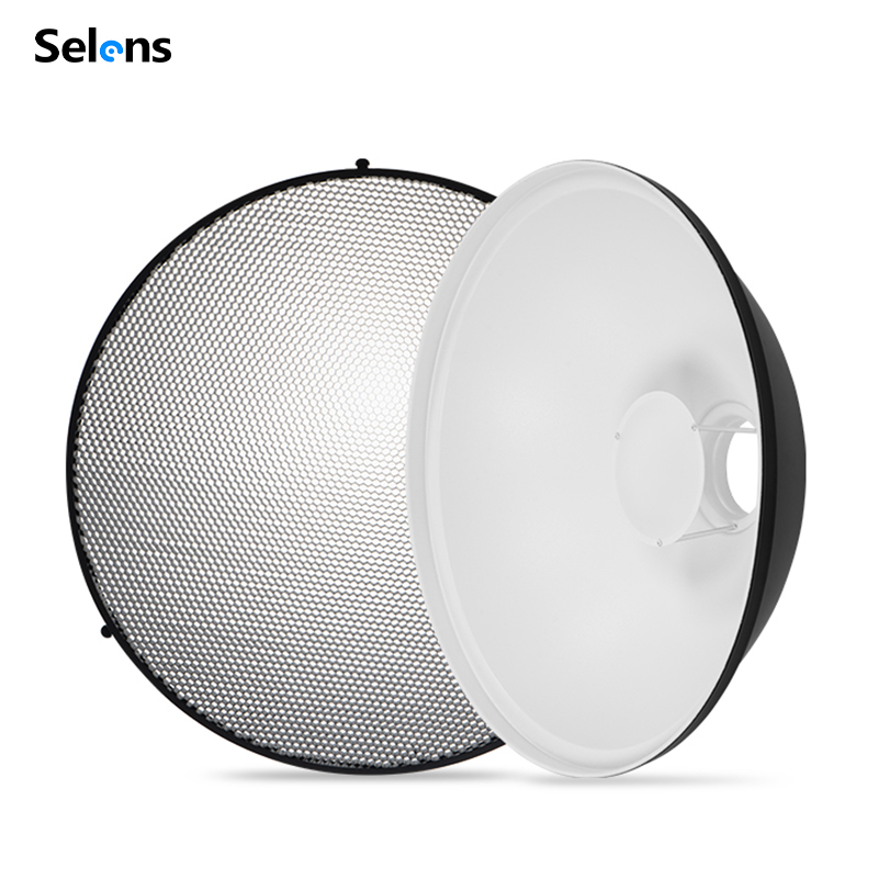 Photography Lighting Mount - Selens 70cm Silver/White Interior Beauty Dish