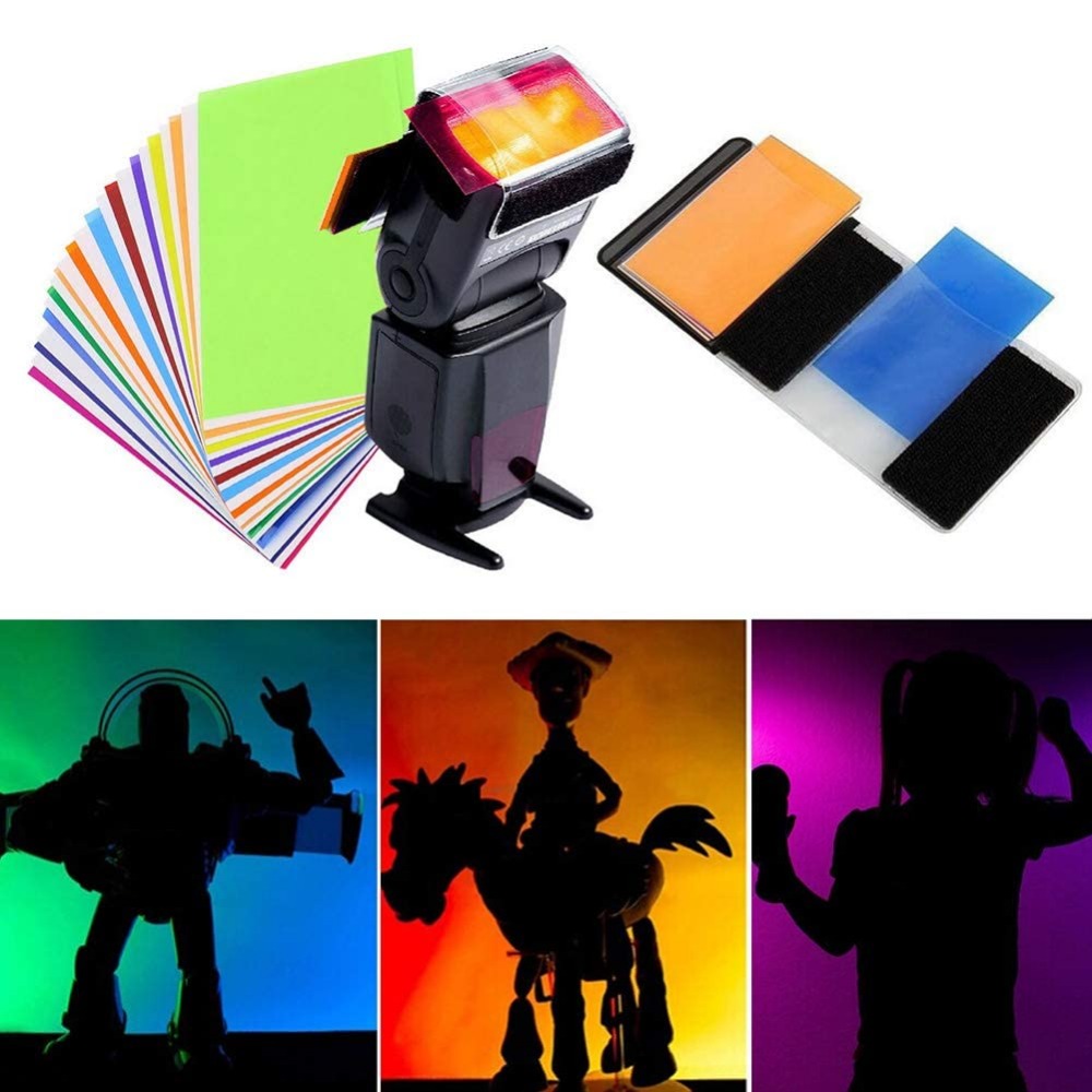 Photography Lighting Box - 12 Colors Camera Flash Gels Lighting