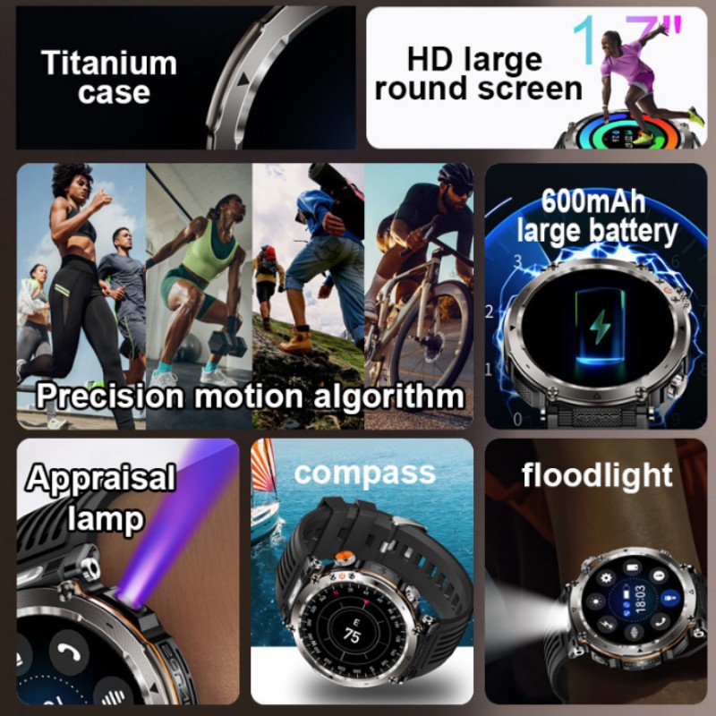 Flashlight Smart Watch Men BT  - Photography Lighting Assistant incelemesi ve fiyatı