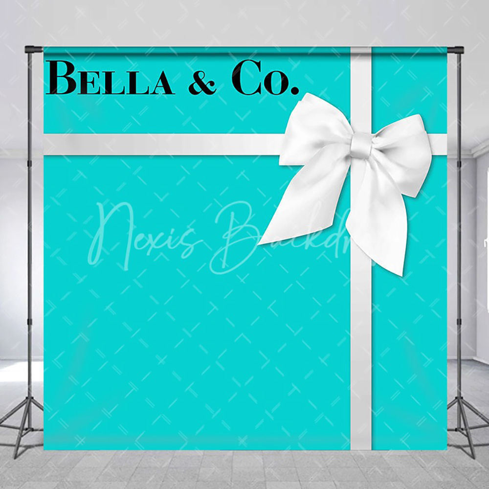 Custom Name Bow Turquoise Blue - Photography Lighting Backdrop incelemesi ve fiyatı