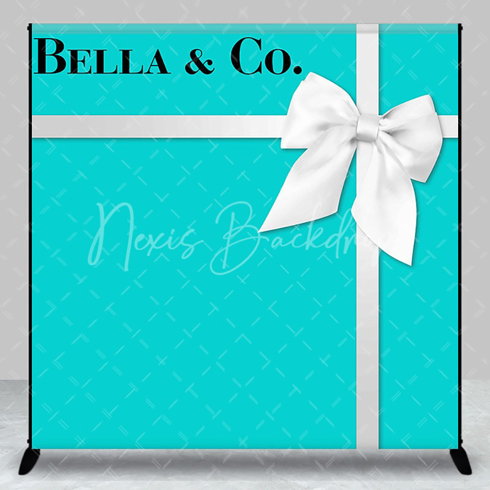 Custom Name Bow Turquoise Blue - Photography Lighting Backdrop incelemesi ve fiyatı