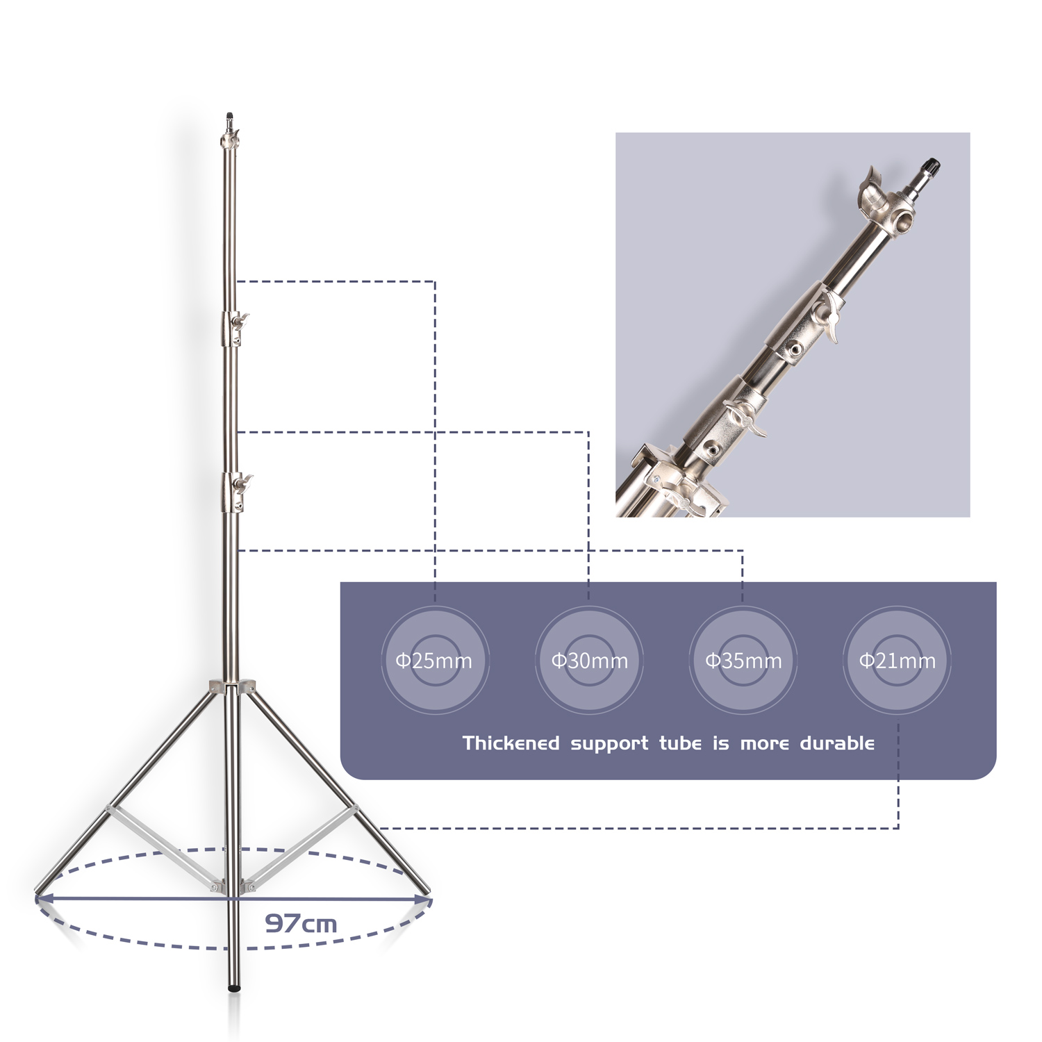 SH 2.8M Stainless Steel Light  - Photography Lighting Mount incelemesi ve fiyatı