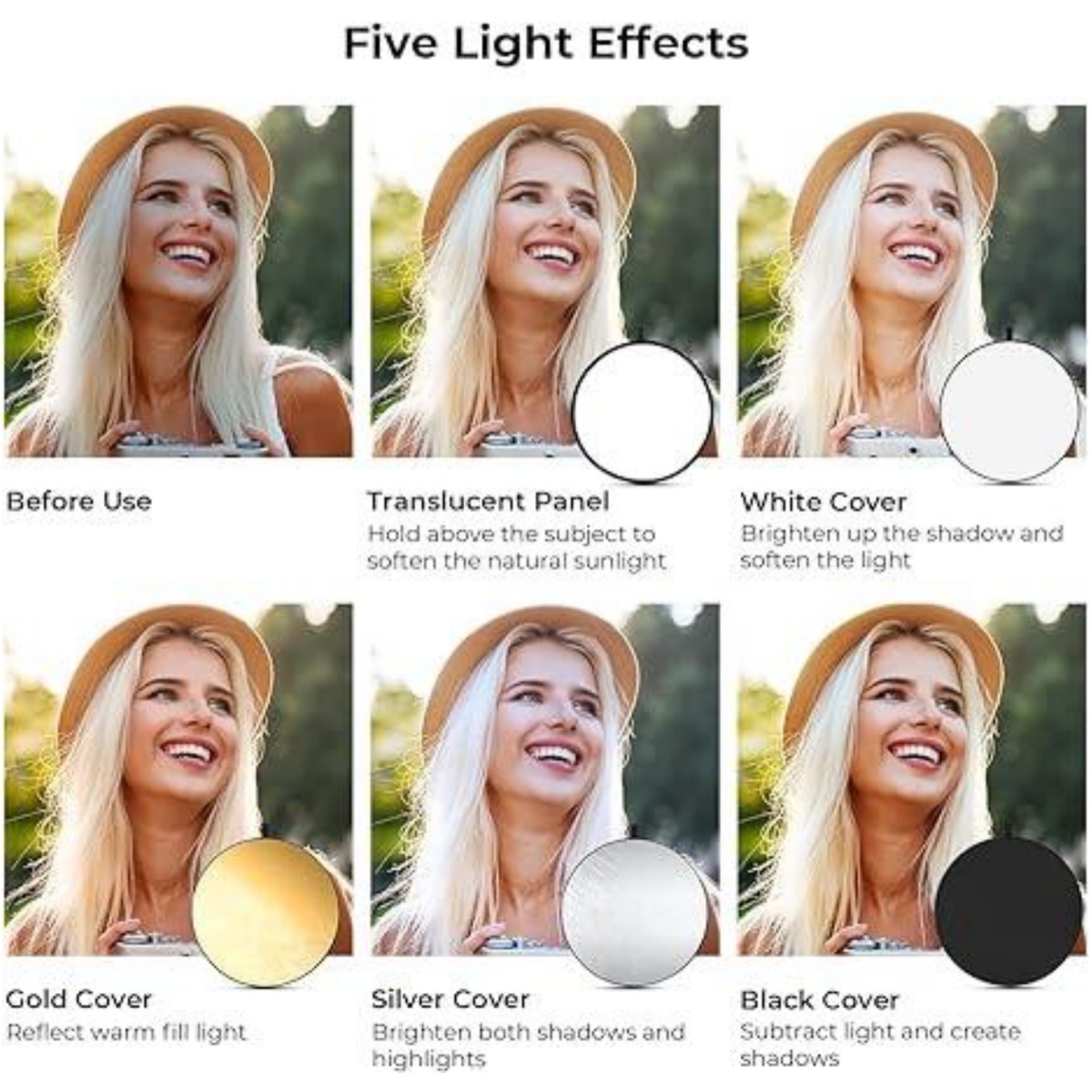 HUANYINGBJB Portable 5 in 1 Ph - Photography Lighting Reflectors incelemesi ve fiyatı