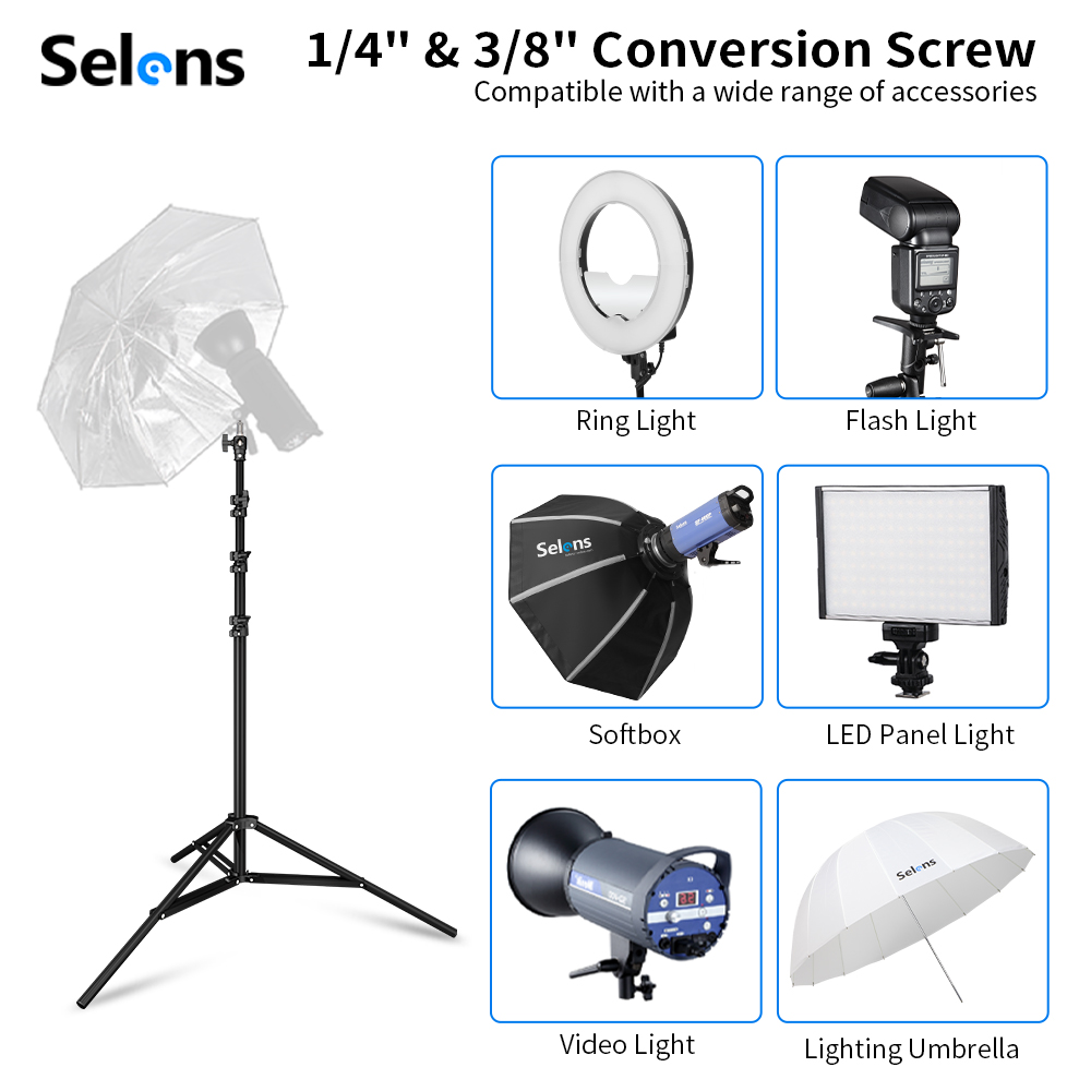 Selens 2.2~3.95M Light Stand w - Photography Lighting Softbox incelemesi ve fiyatı