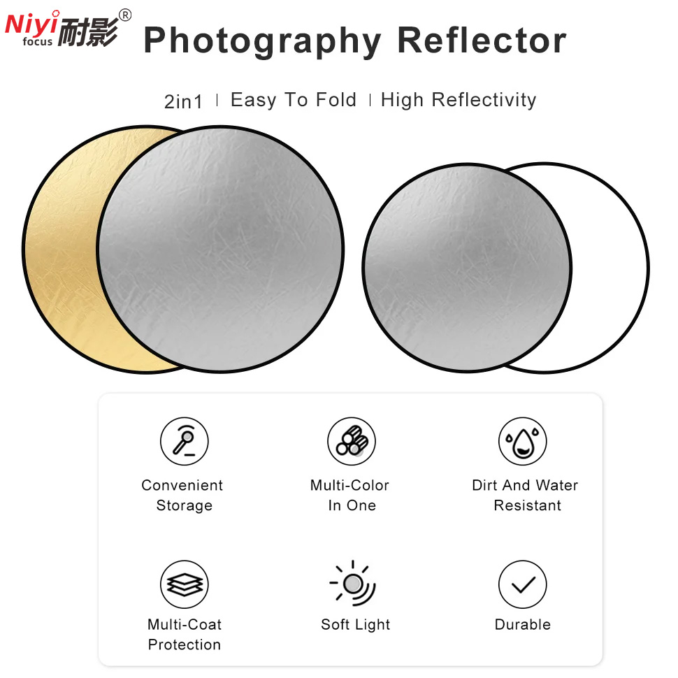 2in1 Round Portable Reflector  - Photography Lighting Reflectors incelemesi ve fiyatı