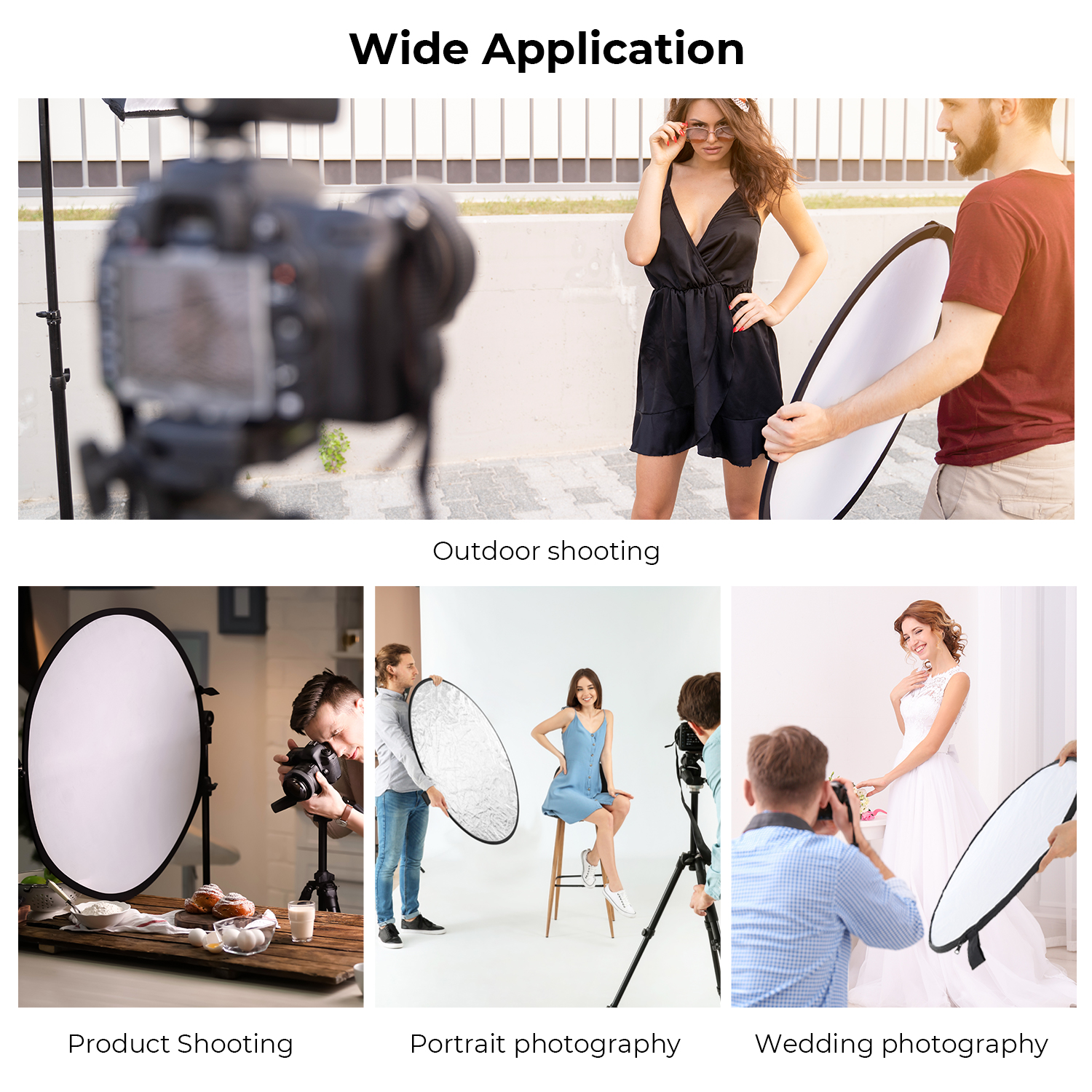 K&F CONCEPT 56/80/110cm 5-in-1 - Photography Lighting Reflectors incelemesi ve fiyatı