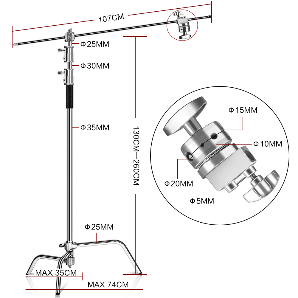 C-Stand Photography Stand Stai - Photography Lighting Softbox incelemesi ve fiyatı