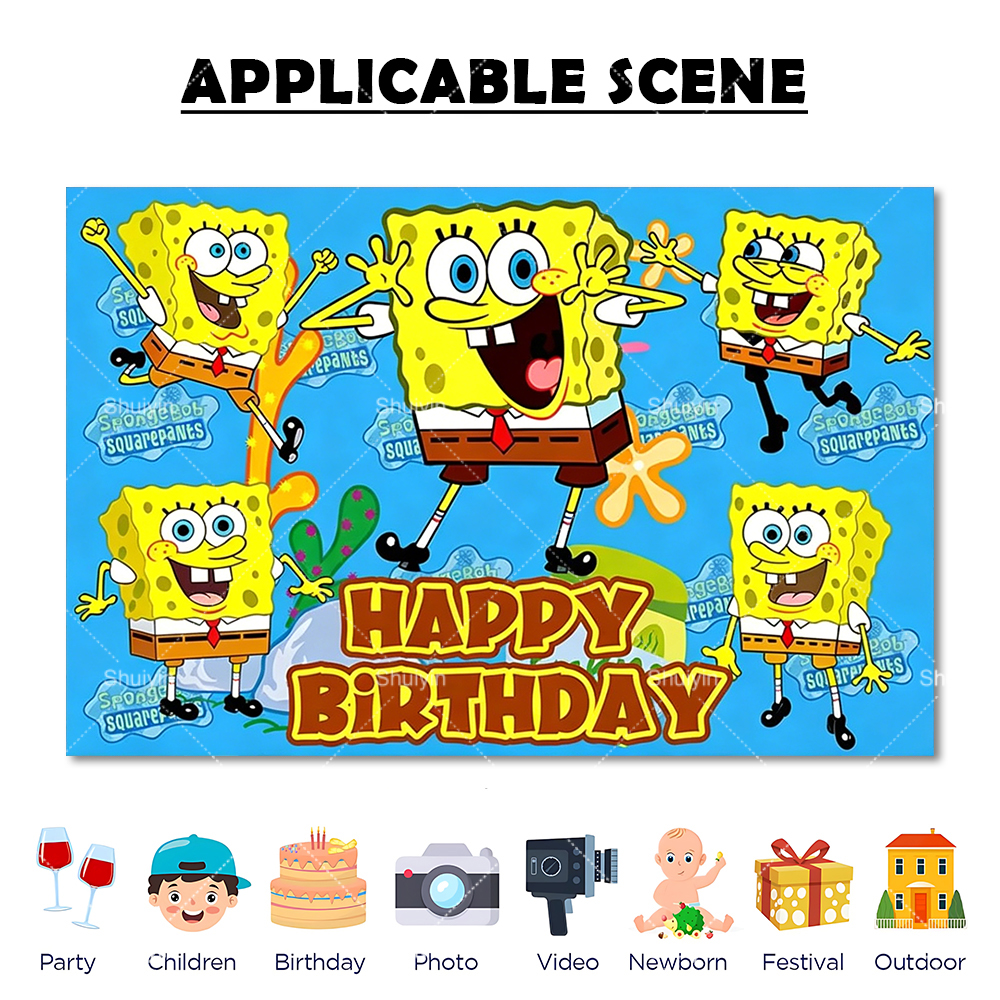 Cartoon SpongeBob Backdrop Chi - Photography Lighting Backdrop incelemesi ve fiyatı
