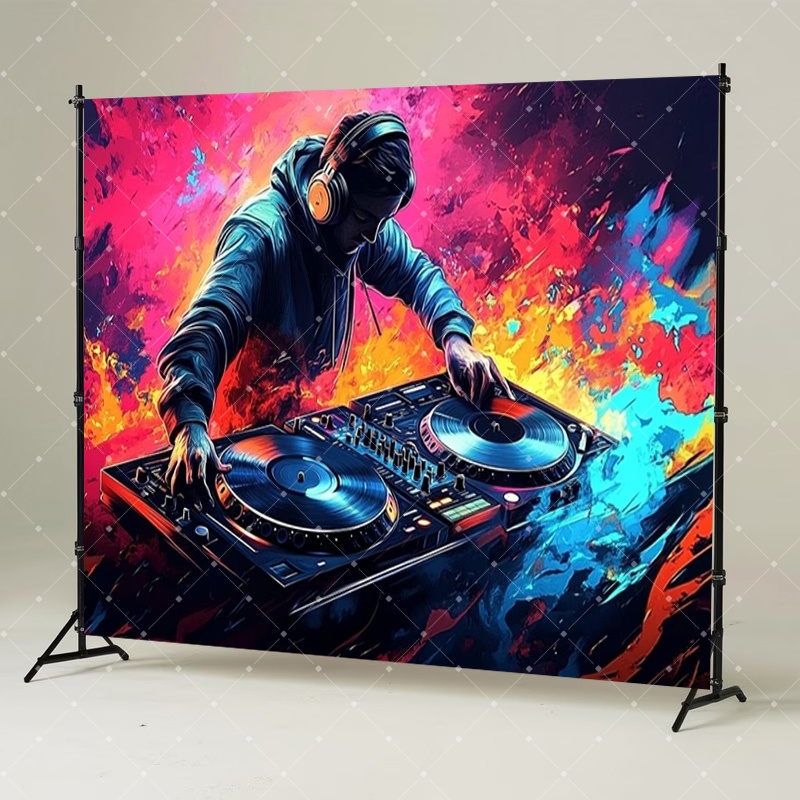 Hip Hop Music DJ Party Decorat - Photography Lighting Backdrop incelemesi ve fiyatı