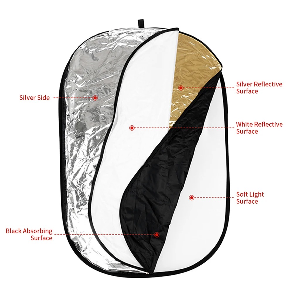 60/80/110CM 5-in-1 Collapsible - Photography Lighting Reflectors incelemesi ve fiyatı