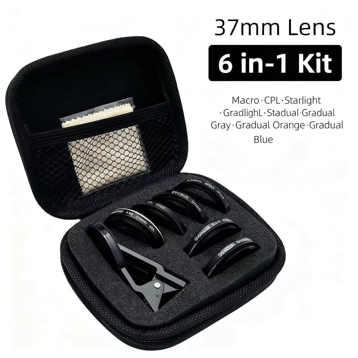 37mm 52mm 6 in1/4in1/for Blue  - Photography Lighting Set incelemesi ve fiyatı