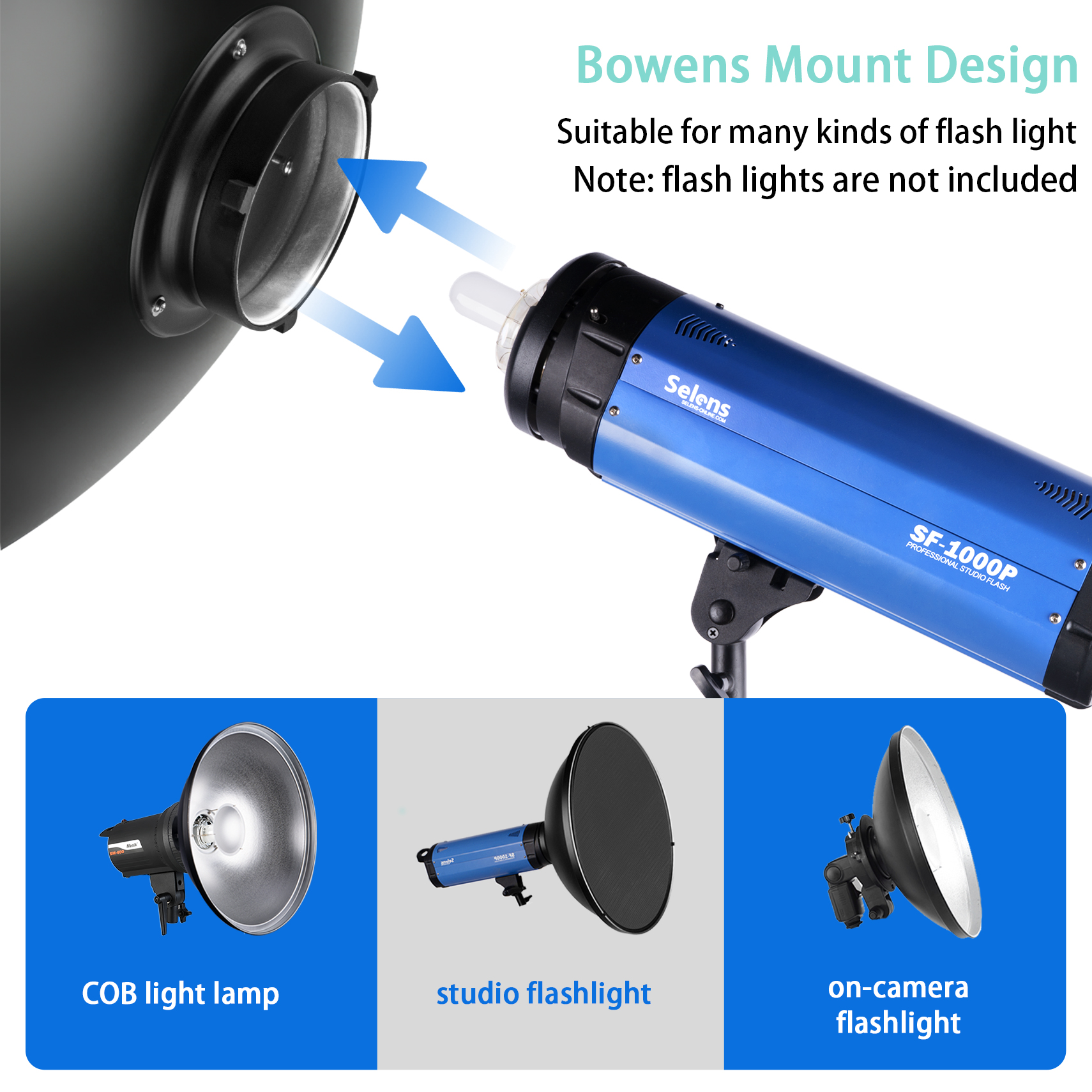 Selens 70cm Silver/White Inter - Photography Lighting Mount incelemesi ve fiyatı
