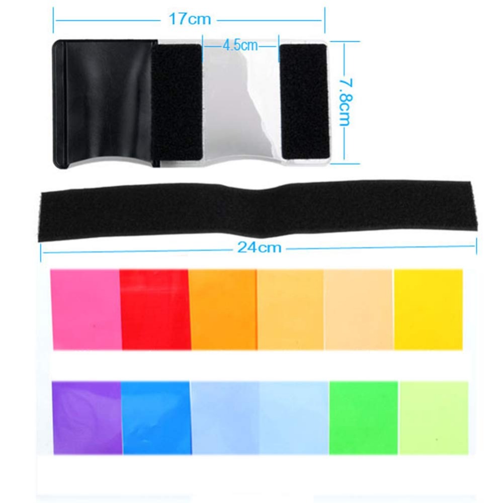 12 Colors Camera Flash Gels Li - Photography Lighting Box incelemesi ve fiyatı
