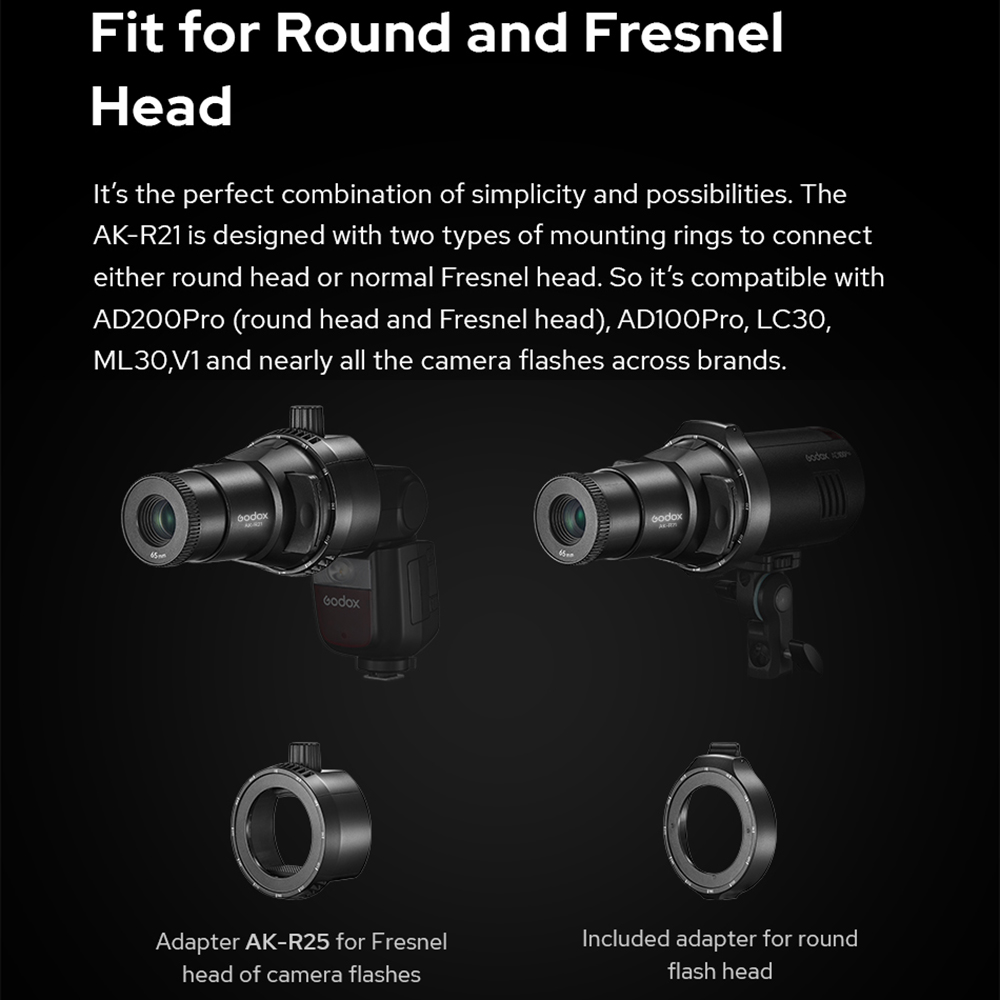 Godox AK-R21 Accessory Project - Fresnel Lens Attachment incelemesi ve fiyatı