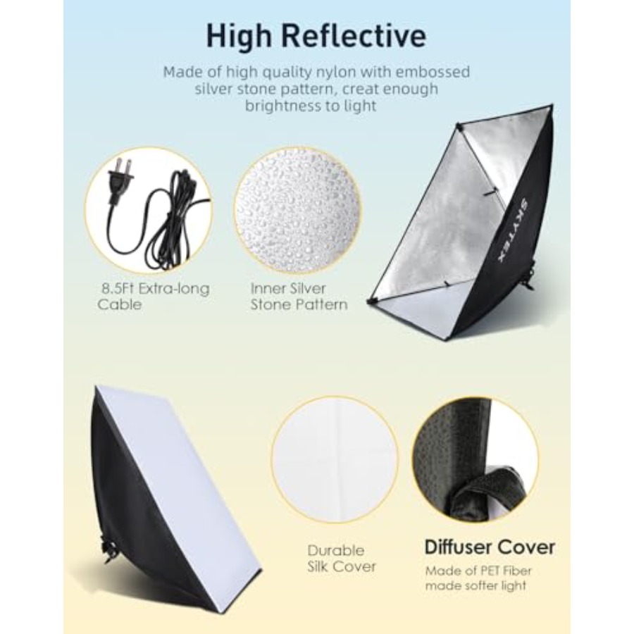 Lighting Kit Pack, 20x28in Sof - Photography Lighting Softbox incelemesi ve fiyatı