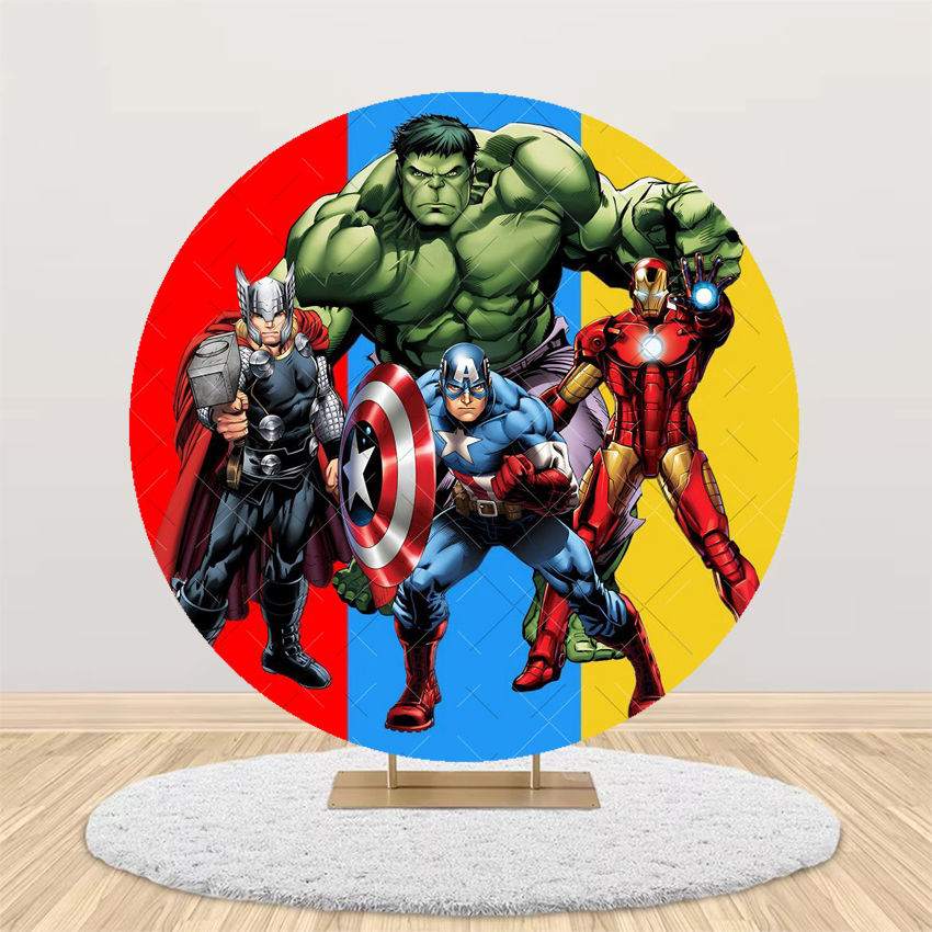 Avengers Theme Round Backdrop  - Photography Lighting Backdrop incelemesi ve fiyatı