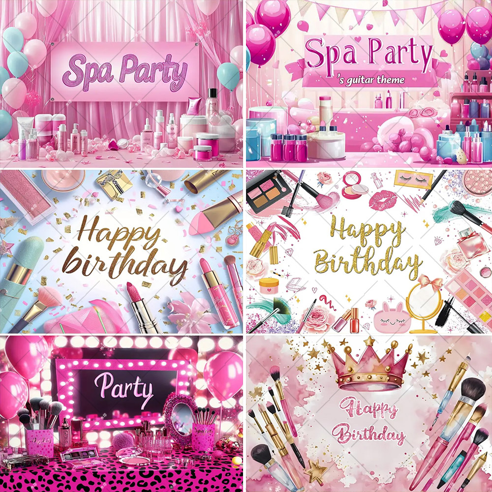 Pink Beauty Makeup Spa Theme S - Photography Lighting Backdrop incelemesi ve fiyatı