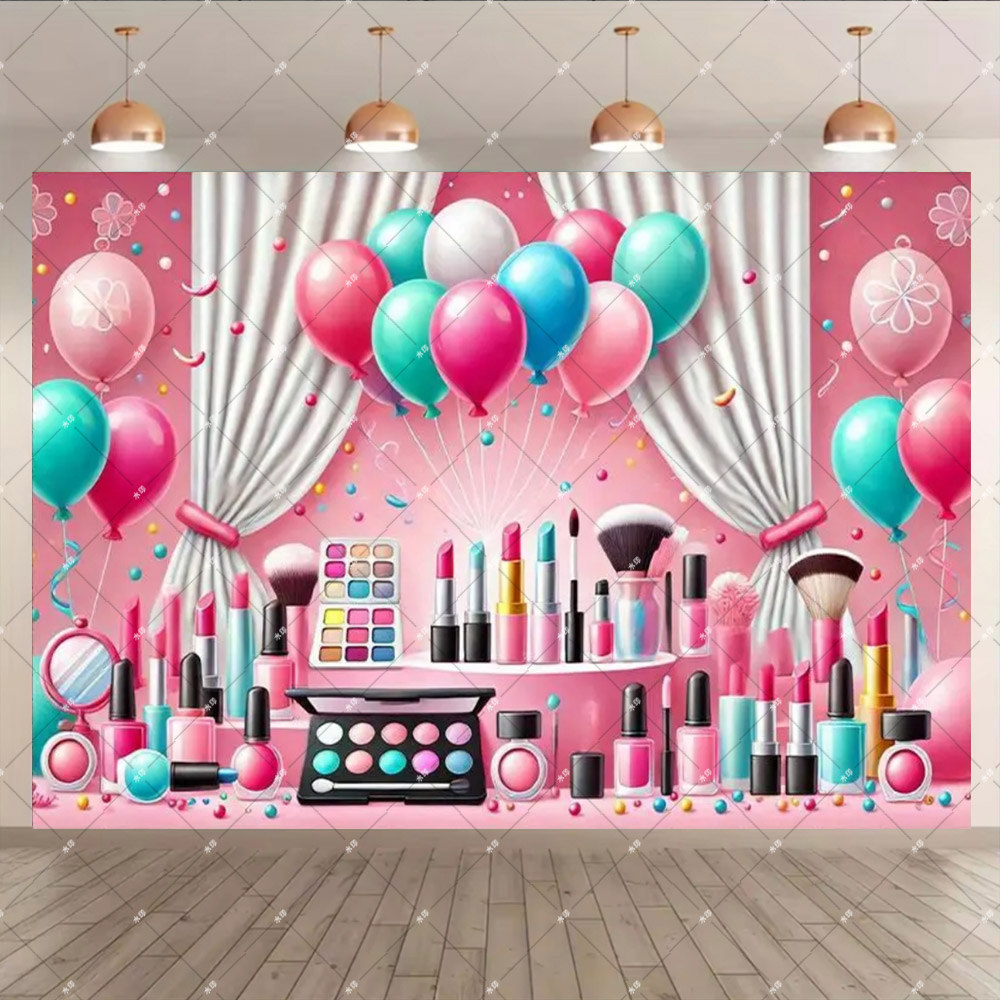 Pink Beauty Makeup Spa Theme S - Photography Lighting Backdrop incelemesi ve fiyatı