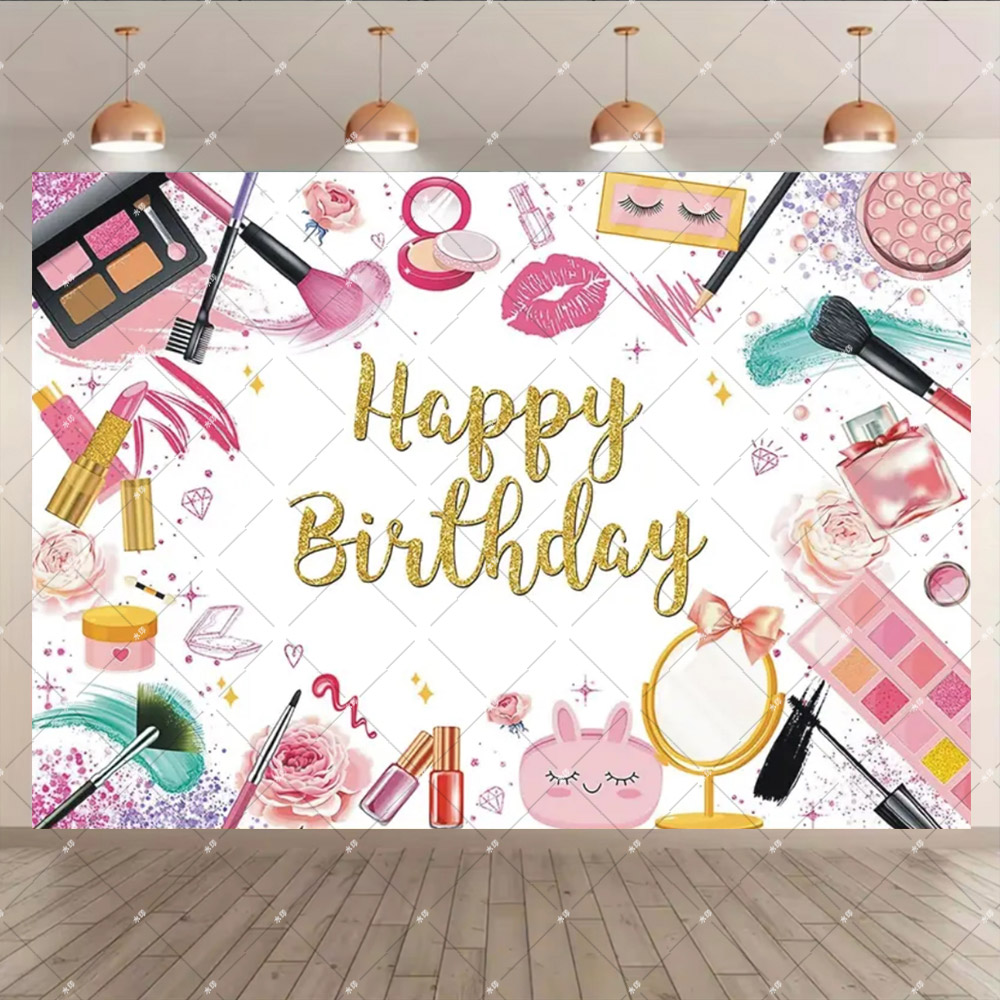 Pink Beauty Makeup Spa Theme S - Photography Lighting Backdrop incelemesi ve fiyatı