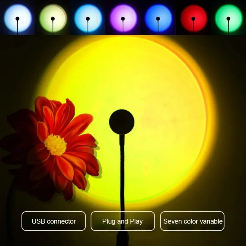 Mini USB ED Sunset Lamp Nightl - Photography Lighting Wall incelemesi ve fiyatı