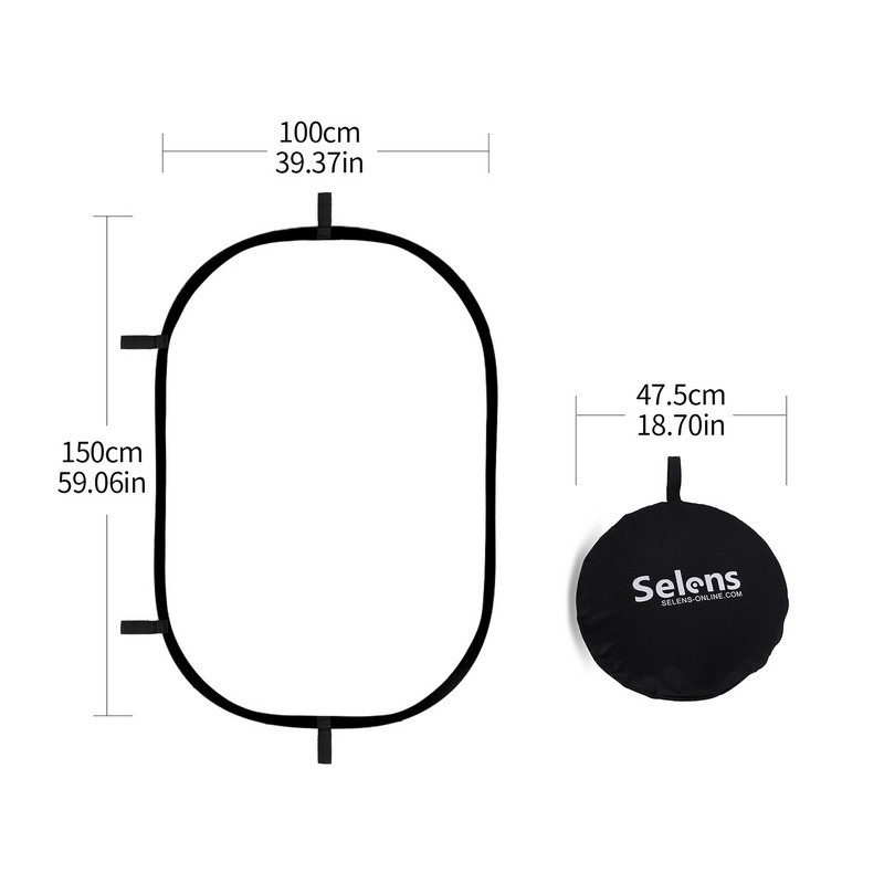 100X150CM Foldable Oval Reflec - Photography Lighting Reflectors incelemesi ve fiyatı